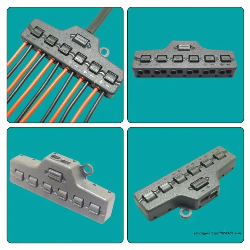 28GF Разъем эффективного распределения питания с 1 входом и 6 выходами Светодиодные