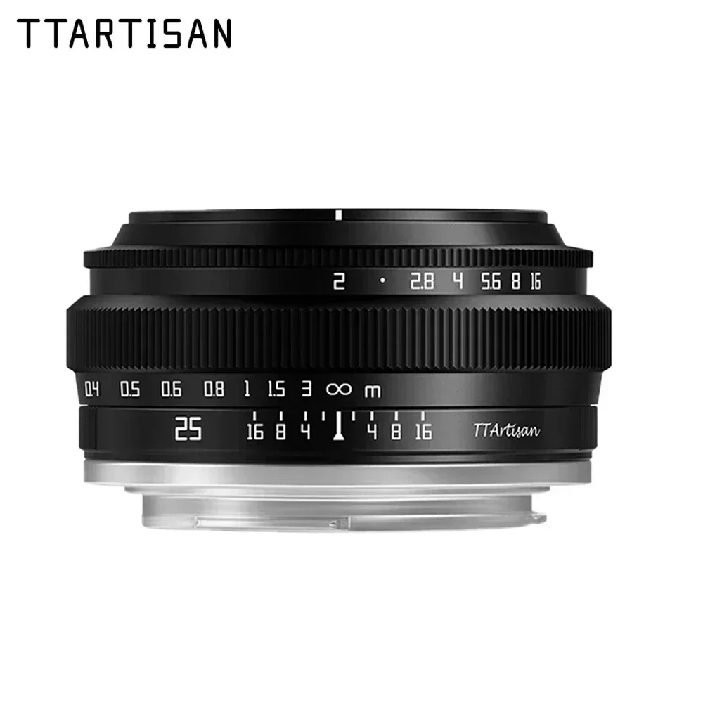 Объектив для портретной фотокамеры TTArtisan 25 мм F2 APS-C MF Sony A6000 A7RIII A7S Fuji XT30 XT-100 Nikon ZFC Z5