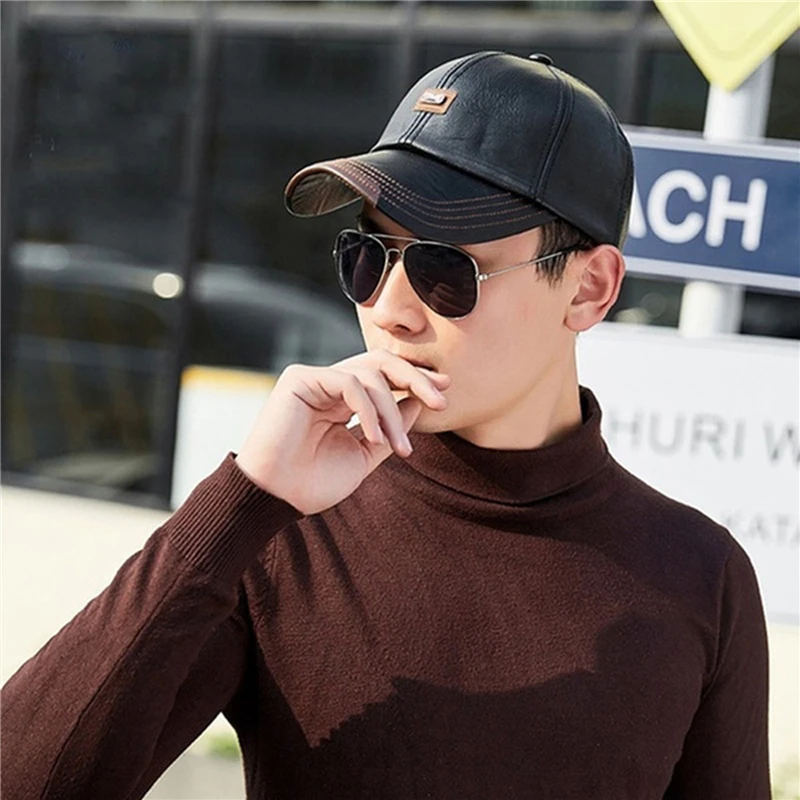 

Осенне-зимняя искусственная кожа Мужская Женская Бейсболка Gorras Planas Hat Bone Masculino Кепка-тракер из искусственной кожи