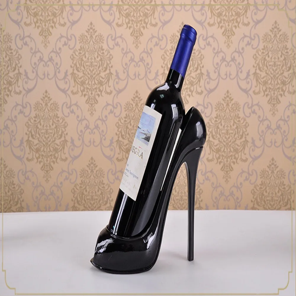 

Creative High Heel Shoe Champagne Wine Bottle Rack Holder Office Bar Decorative Shelf For Home Party Kitchen Accessories