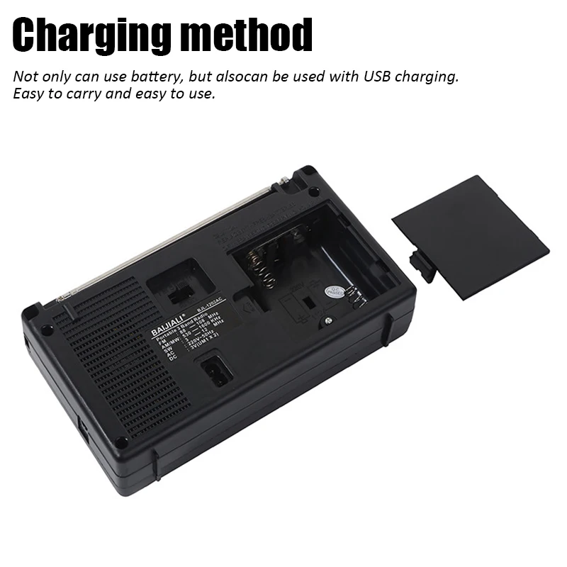 Портативный Полнодиапазонный радио Ретро FM/AM/SW радиоприемник с 52 мм динамическим