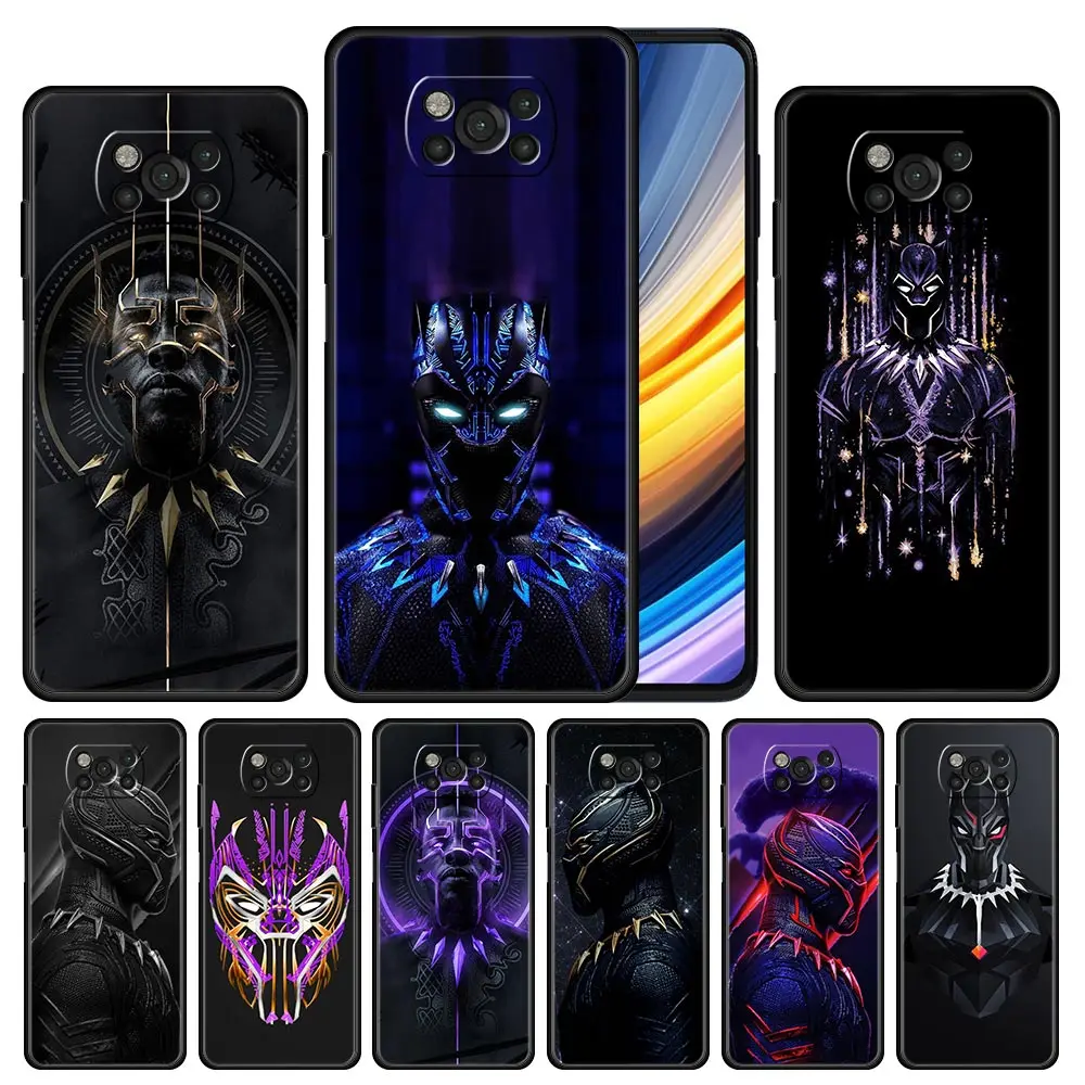 

Cover Case for Xiaomi 11 11T 10 10T 9 9T Lite Note 10 Poco X3 NEC X4 M3 M4 F2 F3 Pro 5G Funda Full Korea Capa Black Panther