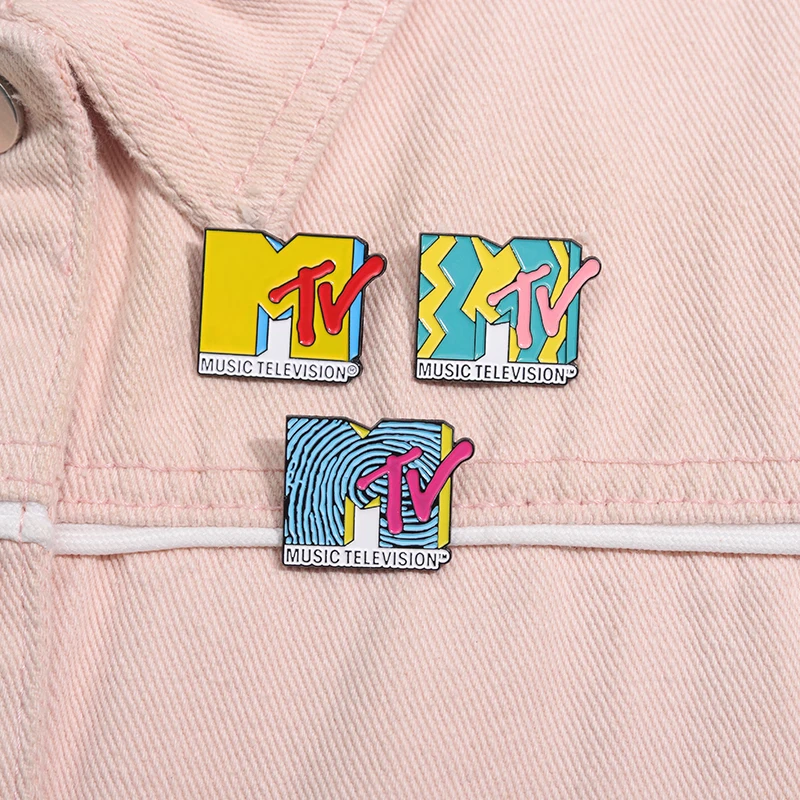 Эмалированная музыкальная телевизионная булавка креативный MTV рок хип-хоп ТВ