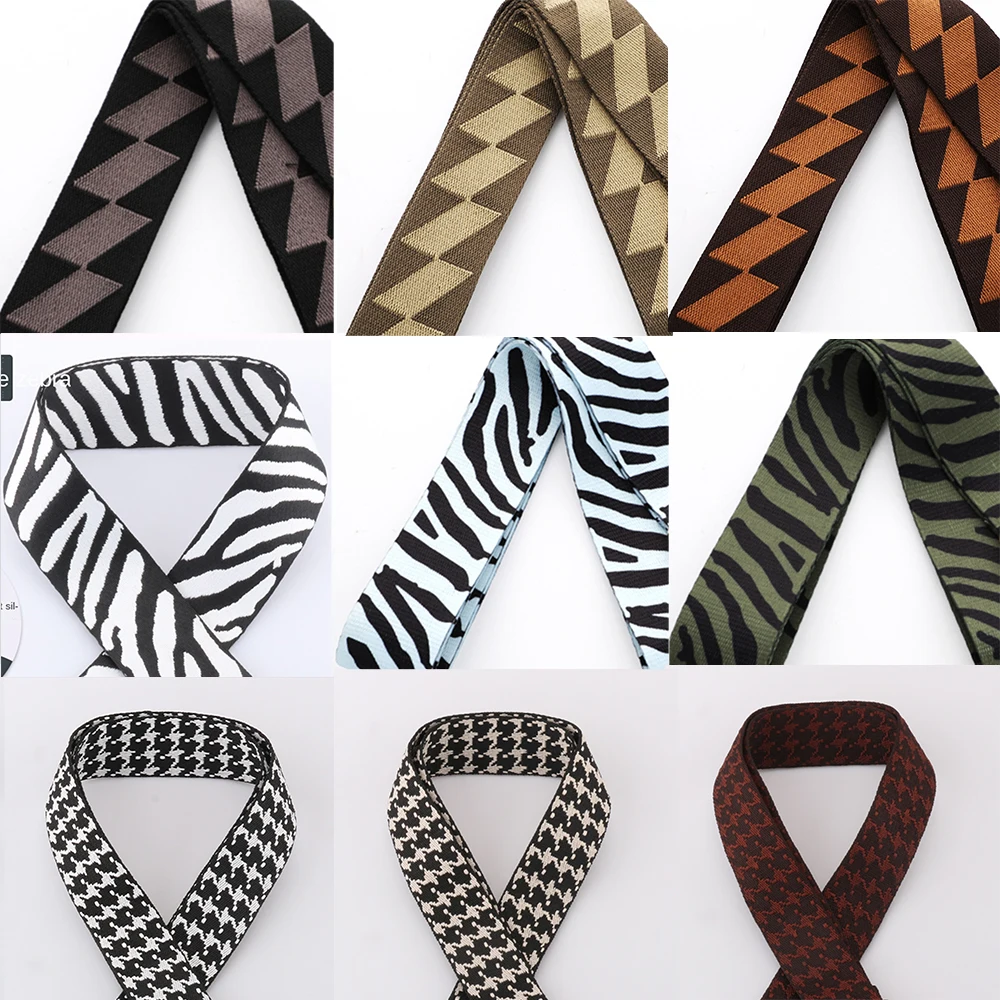 

1/2/5Yards 38mm Jacquard Webbing Vintage Woven Decorative Ethnic Multicolor Pattern Sewing Material Technology Cotton Ribbon Bag