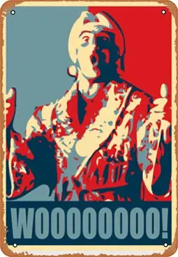 Металлический винтажный оловянный знак Ric флуоресцентный Woo Hope Wcw Четыре Всадника