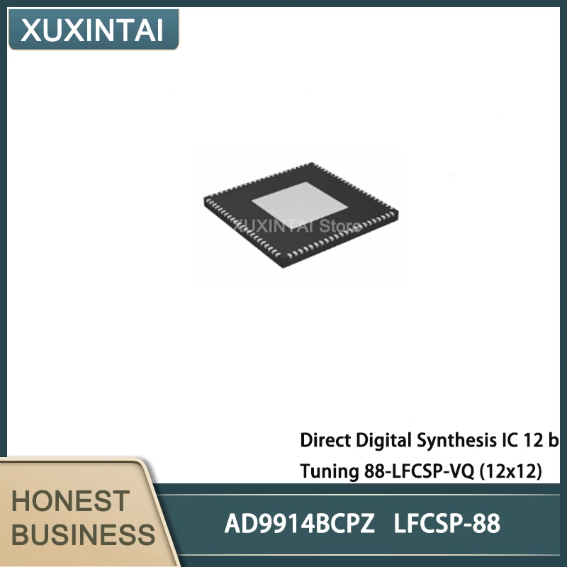 

2Pcs/Lot AD9914BCPZ AD9914 Direct Digital Synthesis IC 12 b Tuning 88-LFCSP-VQ (12x12)