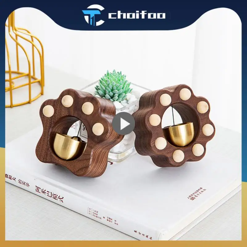 

Прочный Магнитный привлекательный креативный деревянный дверной звонок цвета орехового дерева для дома простой и эстетически приятный дверной звонок прочный милый деревянный