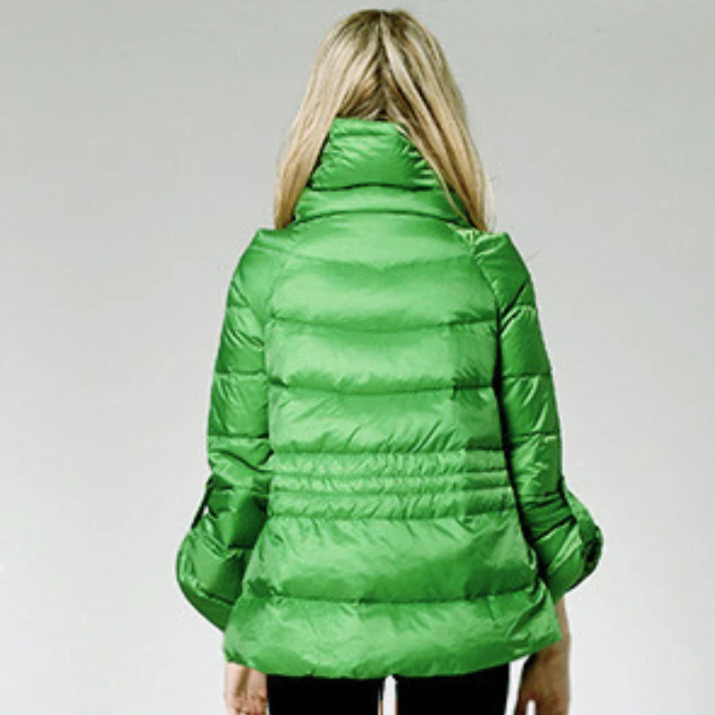 Новинка зимние пуховики женская верхняя одежда с воротником-стойкой легкие