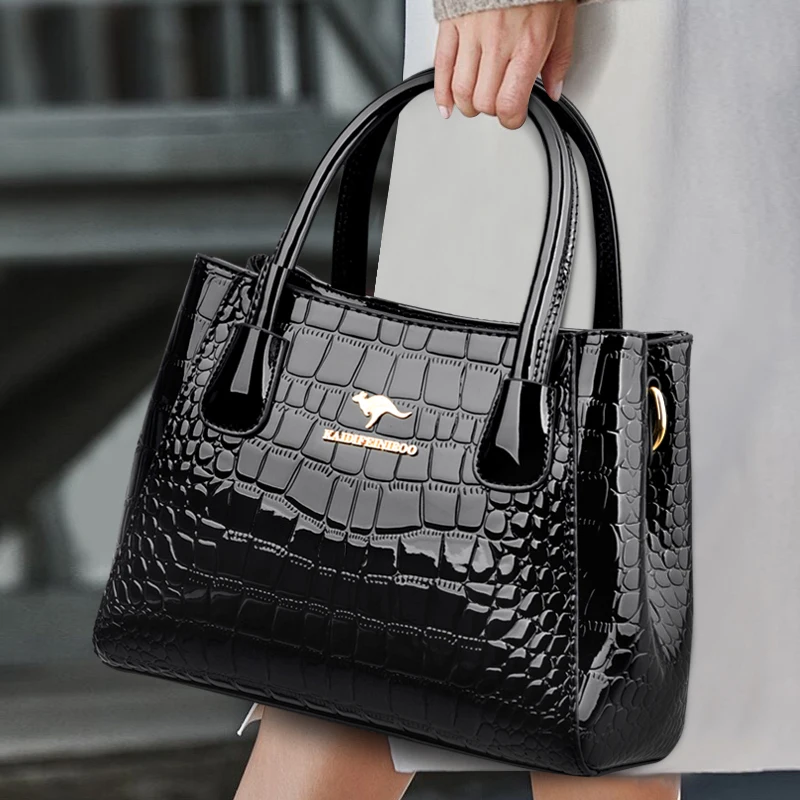 

Luxury Brand Leather Women Bags Designer Crocodile Pattern Handbags Purses Ladies Large Shoulder Crossbody 2022 Tote Sac A Main