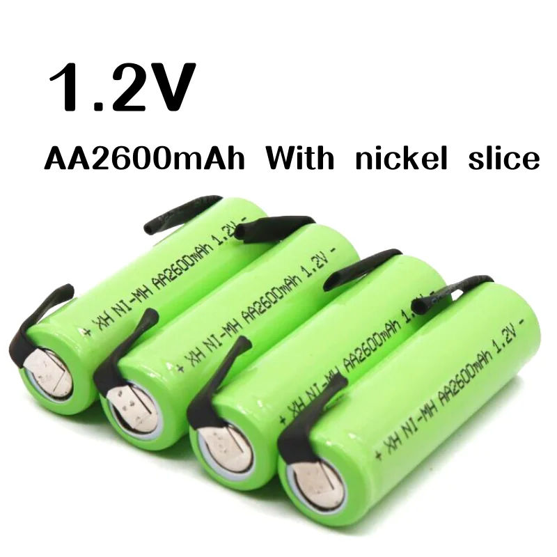 

Free Shipping1.2V AA Rechargeable Battery 2600mah NI-MH, with Nickel Slice, Suitable for Philips Electric Shavers and Other Batt