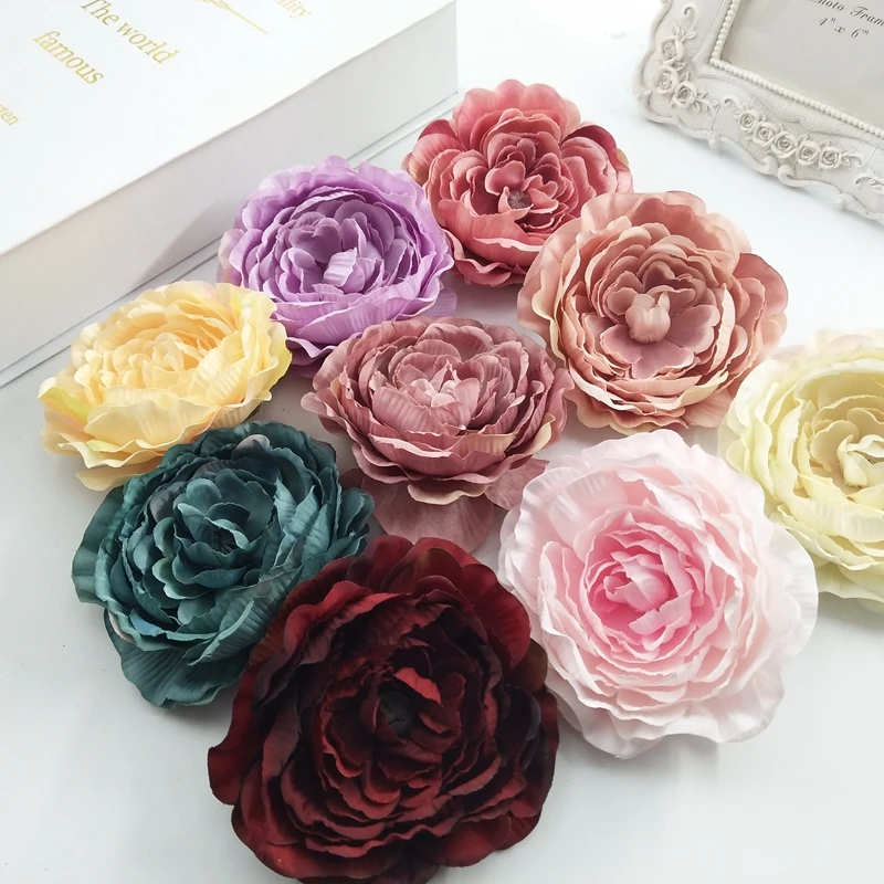 

9cm/10pcs,Fabric artificial flowers Korean retro Lotus silk flower artificial flowers diy wedding accessories decorative flowers