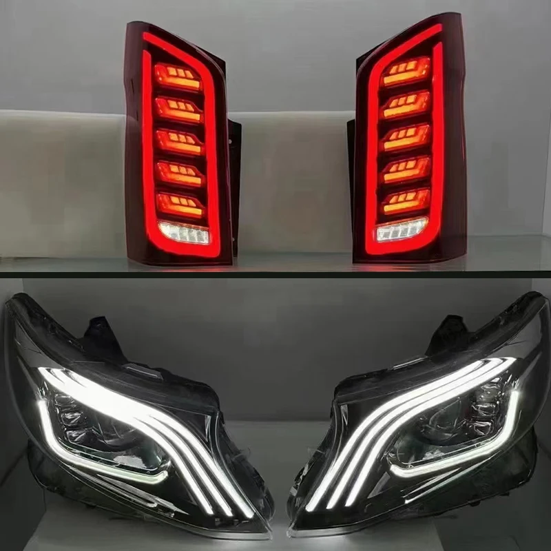 

upgrade facelift maybach style led car headlamp headlight for benz VITO V250 V260 2016 to 2023 head lamp head light tail light