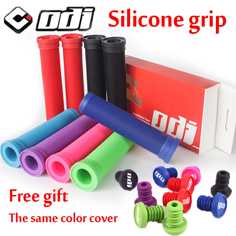

ODI Grips Silicone Mtb handle bar grip Anti-Slip Shock-absorbing bicycle Grip For Balance bmx grips Free shipping Bike Parts