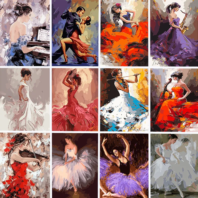 

Oil Paint By Numbers Girl Drawing On Canvas 40x50cm DIY With Frame Girl Oil Painting By Numbers Home Decor Wall Art Unique Gift