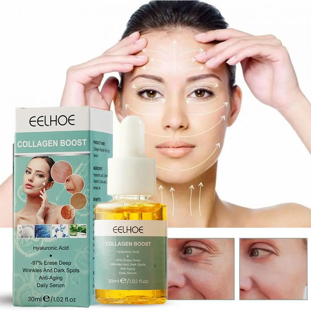 

EELHOE 30ml Advanced Collagen Boost Anti Aging Serum Reduces Care Wrinkles Essence Skin Facial Serum Face Product Acne Z5C0
