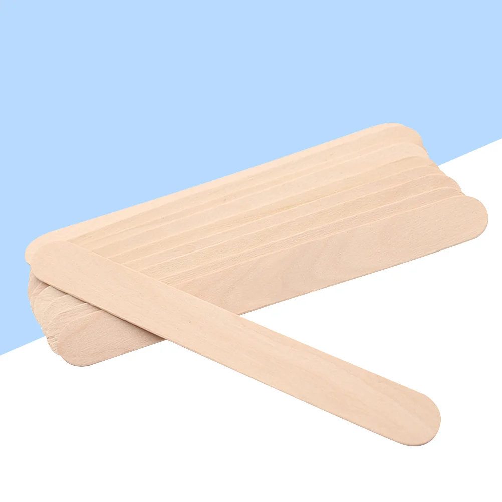 

100 Pcs Wax Stick Hair Removal Tongue Depressor Scraper Spatula Wooden Beauty Care Rod