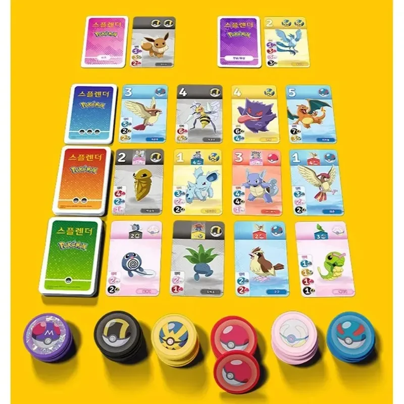 Фото Настольные игры Pokémon Dobble Splendor: стратегическая семейная игра-головоломка для вечеринок, подарки на день рождения и праздники для мальчиков и девочек №5