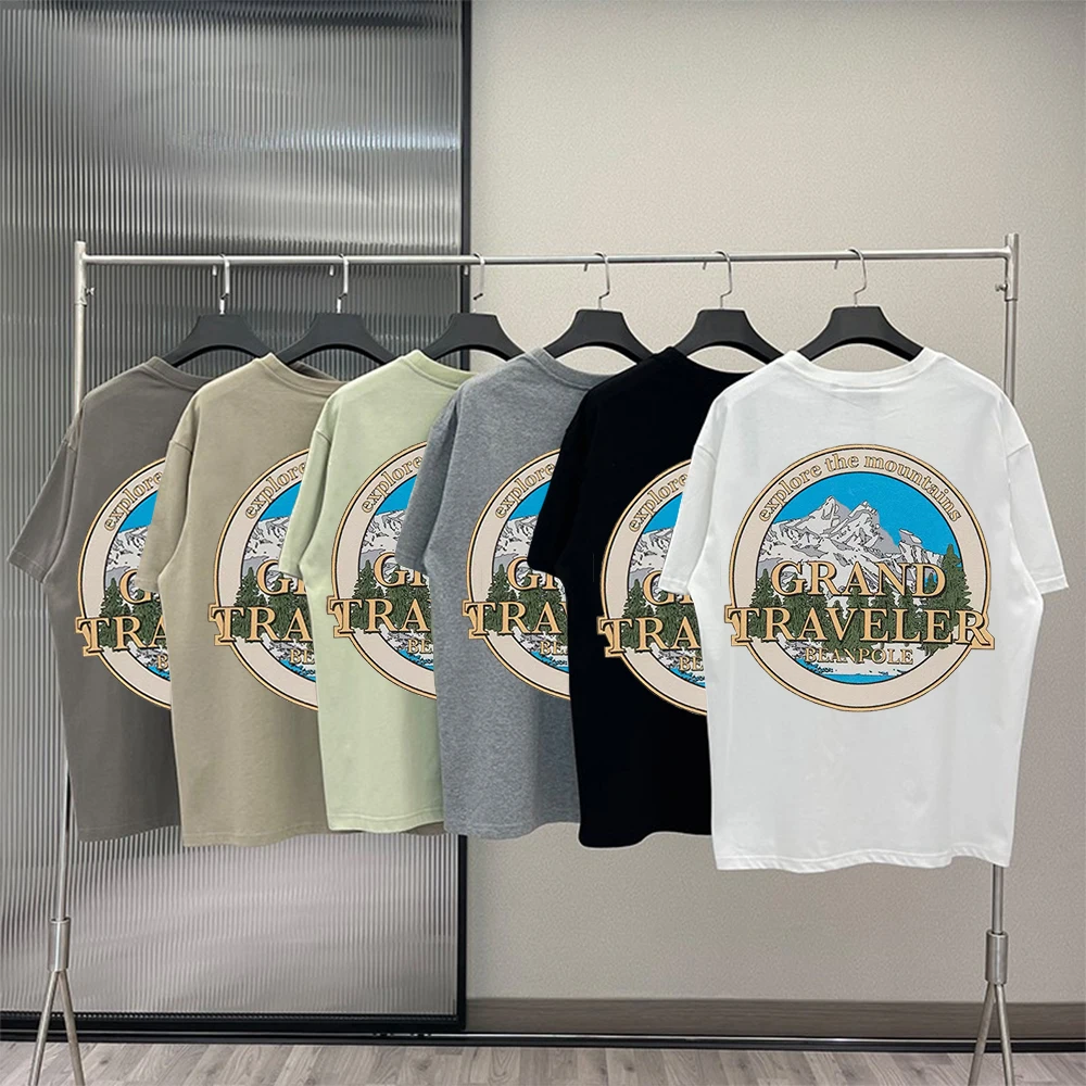 

Summer Korean Style Men's Casual Cotton T-Shirt Oversized Luxury Brand Crew Neck Hip Hop Short-Sleeved Shirts Women's Top Unisex