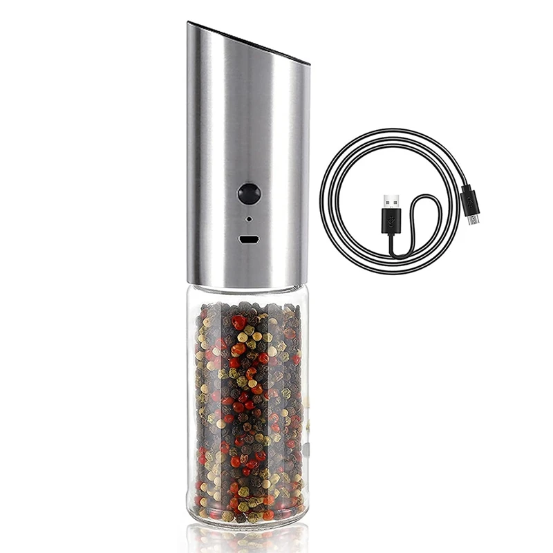 

Electric Pepper Mill,Salt Grinder/Pepper Grinder,Adjustable Coarseness,Stainless Steel Salt Grinder