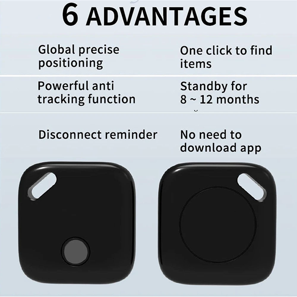 for Find My Locator Mini GPS Tracker Suitcase Pet Key Finder Wireless Bluetooth Smart Tag Anti-Lost Alarm Works with iPhone iPad images - 6