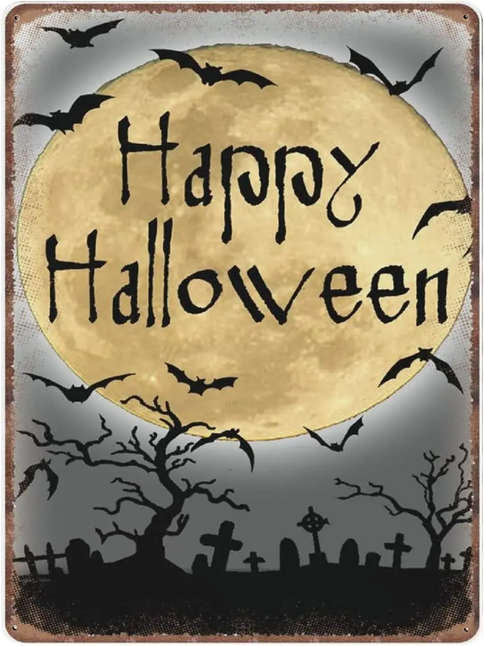 

Жестяные знаки на Хэллоуин в стиле ретро