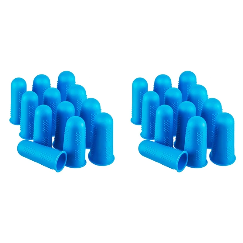 

24 Pieces Finger Cots Silicone Finger Protection Covers Caps Fingertip Protectors Heat Resistant Finger Sleeves 3 Sizes