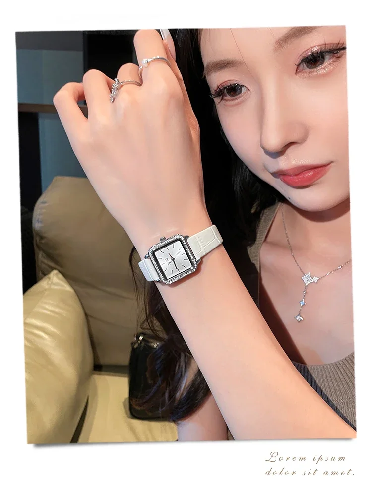 Брендовые маленькие квадратные часы женские оригинальные 2024 механические