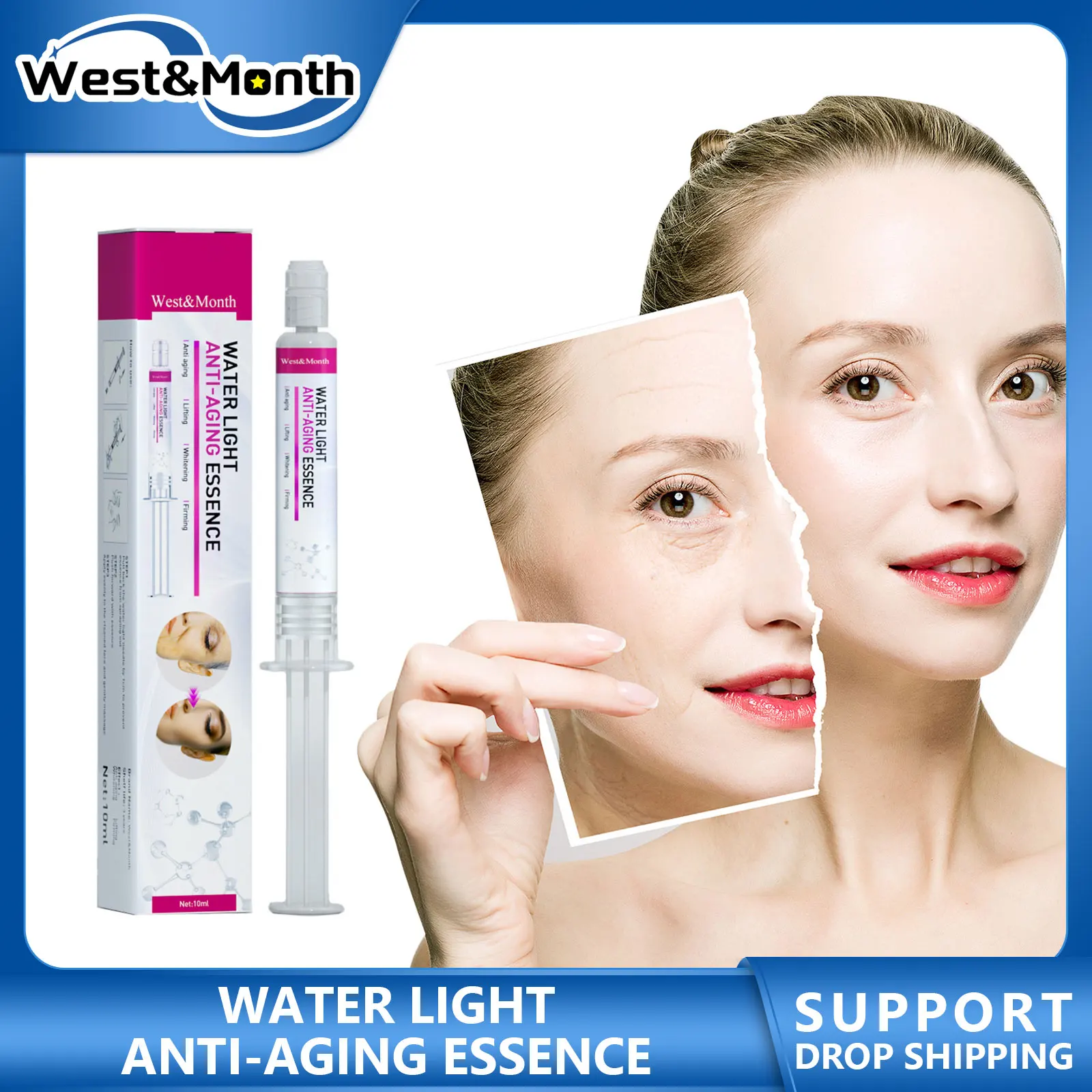 

Hydrating Anti-wrinkle Facial Serum Moisturizing Firming Repair Anti-aging Skin Essence Lightens Fine Lines Brightens Skin Tone