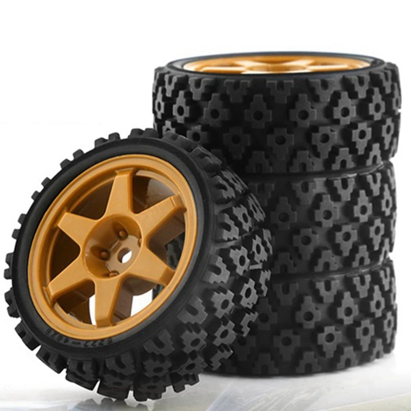 1/10 Flat Sports Tire Dirt Rally RC Car Tires Suitable For FW06 TT01/TT02/XV-01