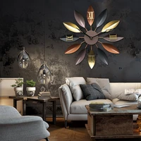 luxury metal wall clock art design digital large european living room furniture watch modern orologio da parete wall decor