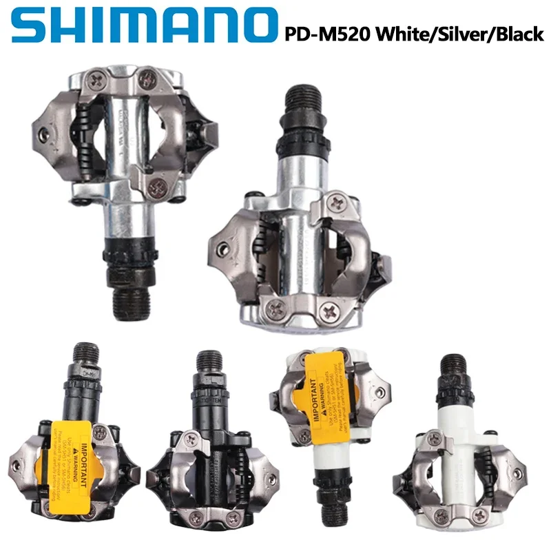 Для Shimano Deore M6000 M520 двухсторонняя педаль SPD черная серебристая для горного