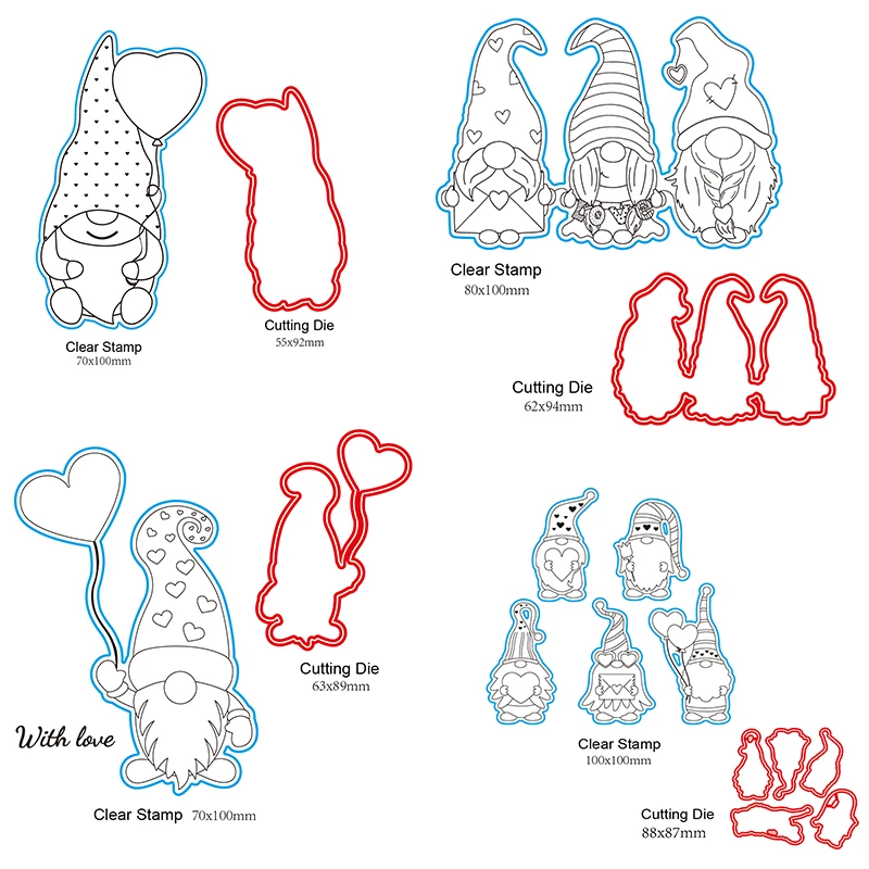 2023 новые Мультяшные карликовые высекальные штампы и прозрачные для скрапбукинга