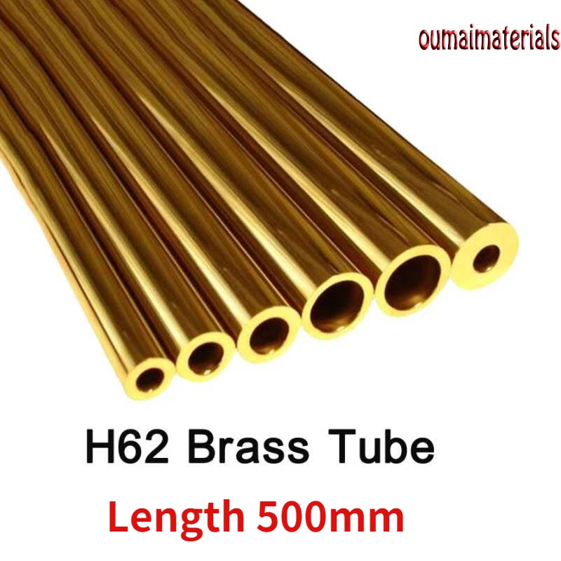 H62 Brass Tube Pipe Outer Diameter 2/3/4/5/6/8mm Different Wall Thickness ID 1/2/3/4-7mm Copper Pipe Capillary Hollow Brass Tube