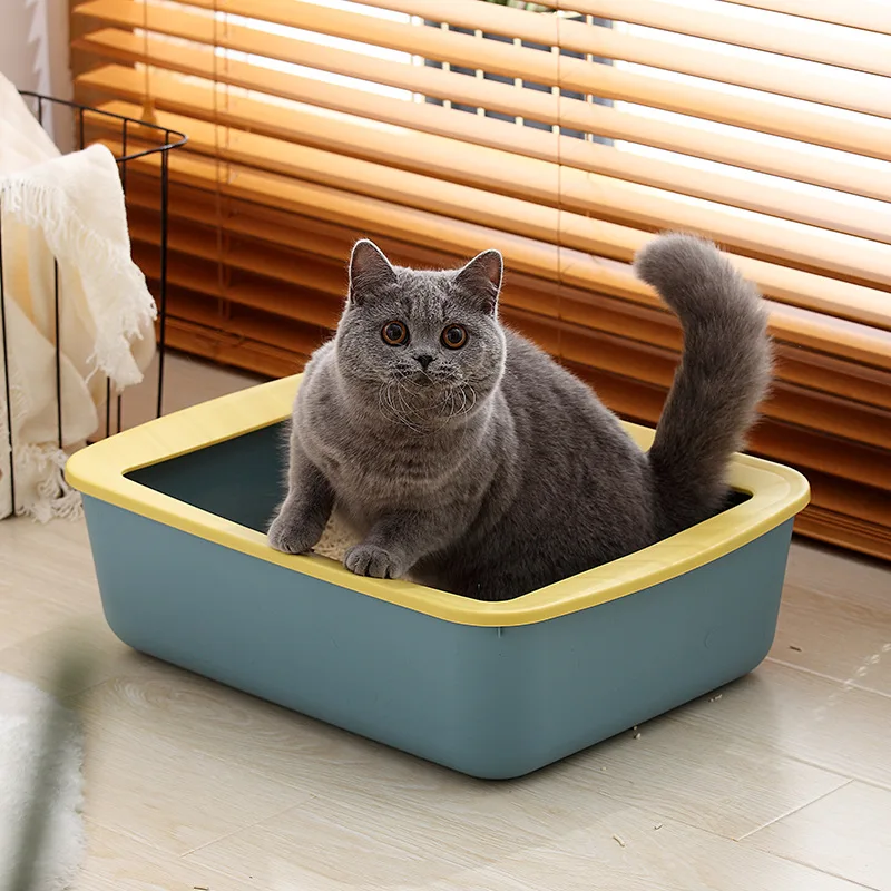 

New semi-enclosed Pet Toilet Bedpan Excrement Training Sand Litter Box Anti-Splash Dog Toilet Cat Dog Tray Cat Litter Box