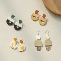 unique acrylic drop earrings trendy cut plant pendant earrings fashion dangle earring for women statement jewelry valentine