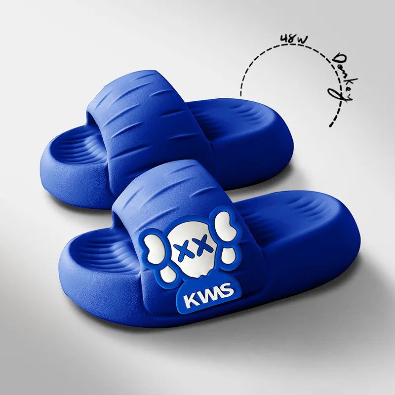 Thick Sole Men Slippers Sense of Luxury Personality Graffiti Slides Bathroom Beach Indoor Sandals 2023 Summer Couple Cool Woman