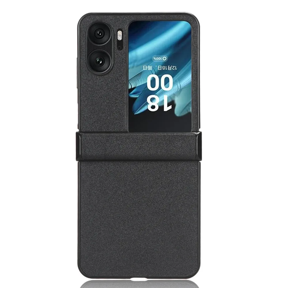 Для OPPO Find N2 флип-чехол модный матовый кожаный чехол из искусственной кожи задняя