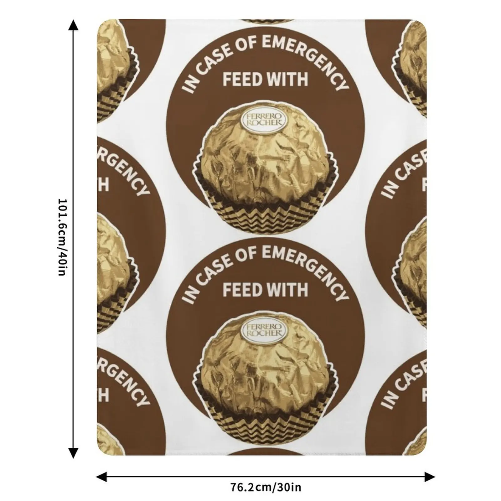 Плед для экстренных случаев с изображением Ferrero Rocher: Элегантный и теплый плед для отеля и дома (art.: 3920dc396cf32) - 3920dc396cf32