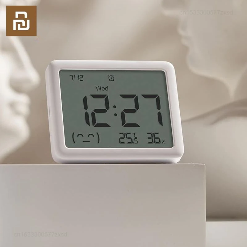 

Youpin Miaomiaoce LCD Smart Clock Alarm Clock Thermometer Household Precision Mini Thermometer Hygrometer Indoor Sensor Clock