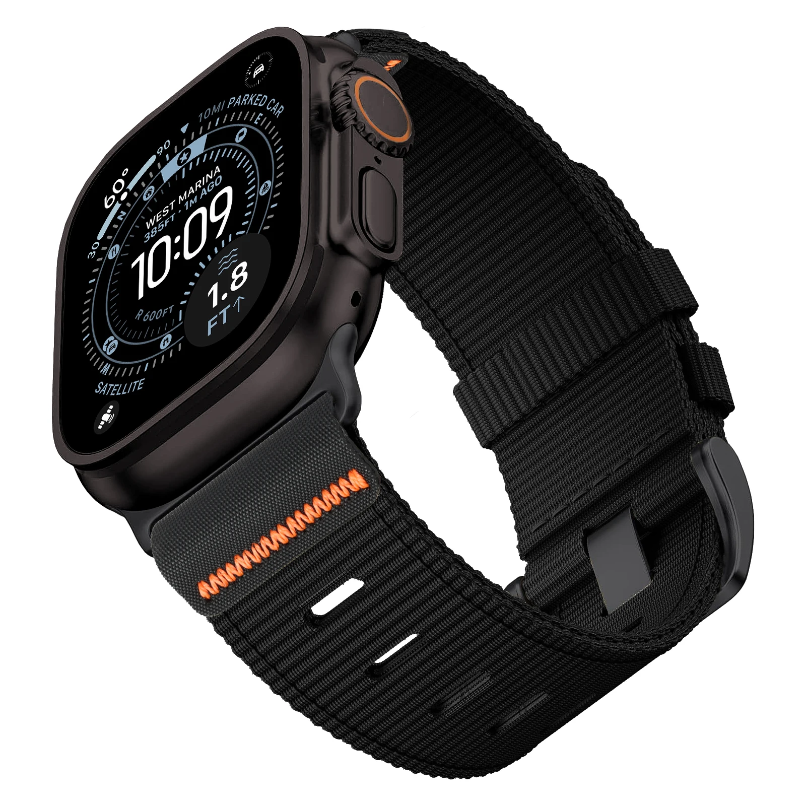 Фото Нейлоновый ремешок для Apple Watch Series 11/10/9/8/7/6/SE/Ultra 3, 49 мм, 46 мм, 45 мм, 44/42/41/40 мм, браслет, ремешок для iWatch №1