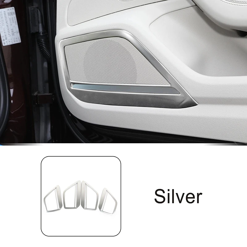 

Стайлинг автомобиля дверной стереодинамик декоративная рамка крышка отделка цвет углеродного волокна для Audi A6 C8 2019-22 авто аксессуары для интерьера