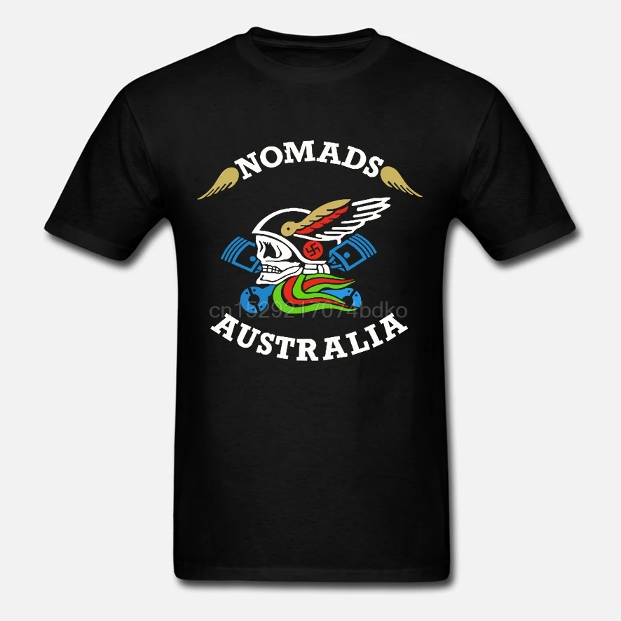 Nomads Australia Gang Motor MC рубашка новый дизайн женские топы черного размера |