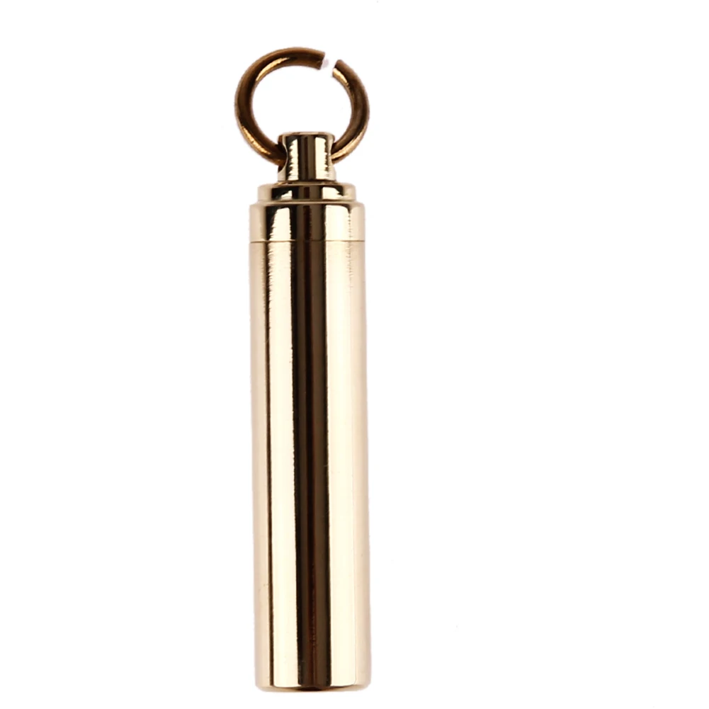 

Mini Brass EDC Survival Waterproof Pills Case Medicine Box Container CNC Waterproof Tank Storage Box