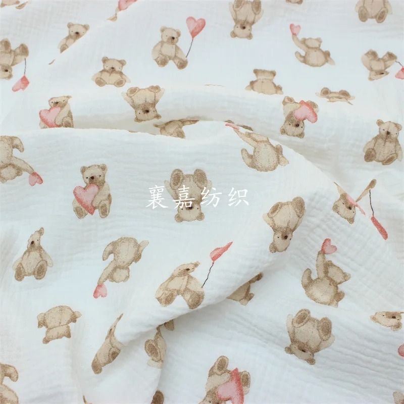 Новая двойная марля воздушный медведь детский хлопковый креп пижамы детские