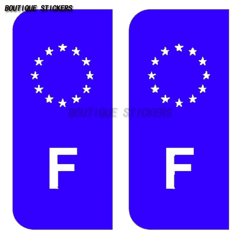 Фото Изысканные синие наклейки на номерной знак GB NL PL DK CZ SK SI SE RO DK MT NLCZ UK EU D EHPSB наклейки на номерной знак ПВХ наклейки №4