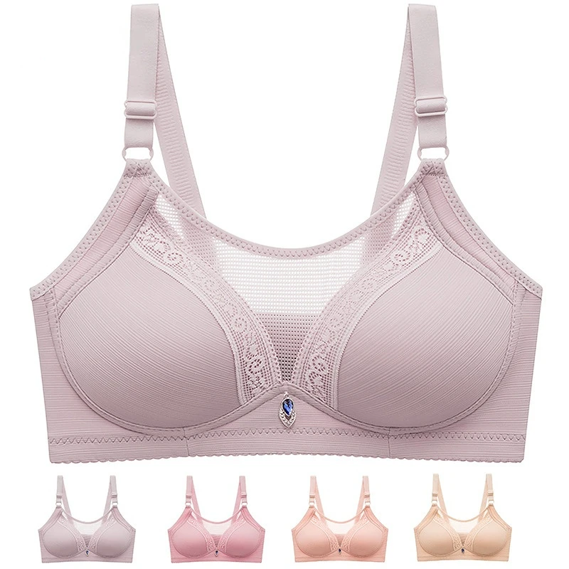 

Massage Inner Cup Women Bra Traditional Thin Die BC Cup Adjustable Push Up Wireless Bras Solid Color Lace Sexy Lingerie Bralette
