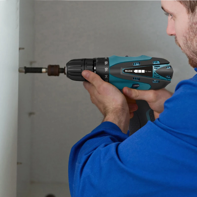 Беспроводная электрическая Ударная дрель литиевая батарея высокой мощности