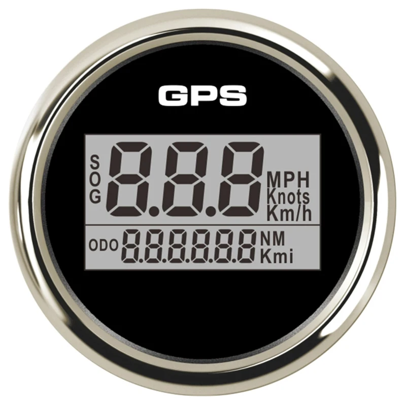 Новый тип 52 мм автоматические GPS-спидометры 0-999 км/ч с узлами Mph-сопротивления Sog