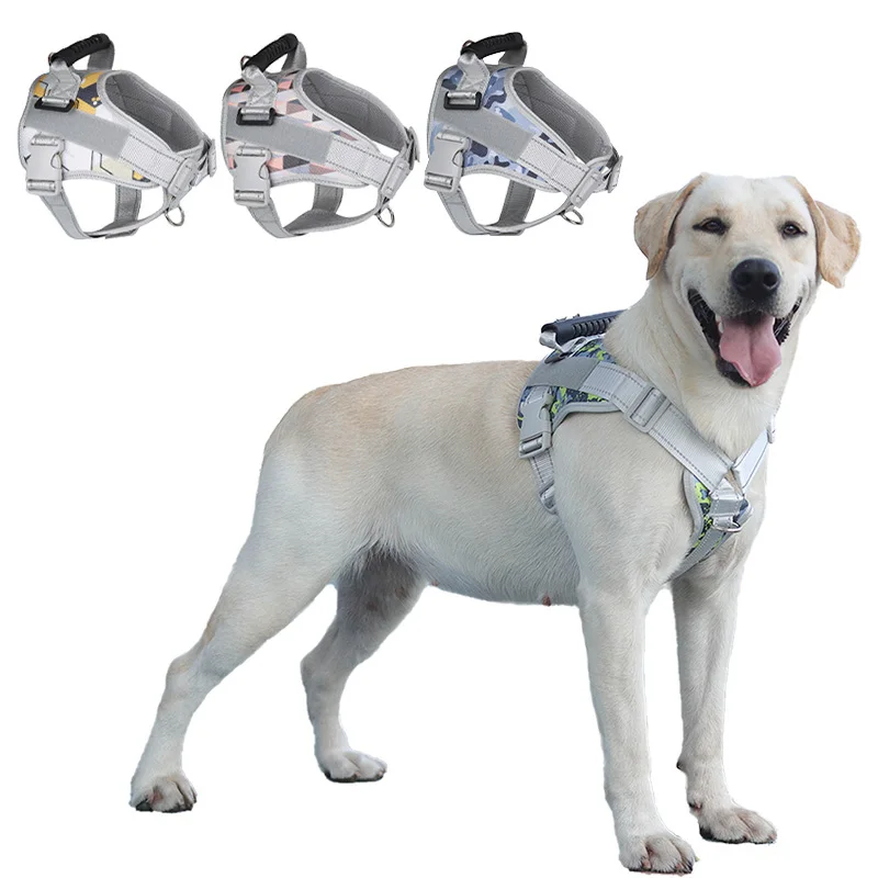 

Big Dog Harness Vest Durable Reflective Pet Chest Strap for French-Bulldog Harness German Shepherd Pug Walking Training Supplies