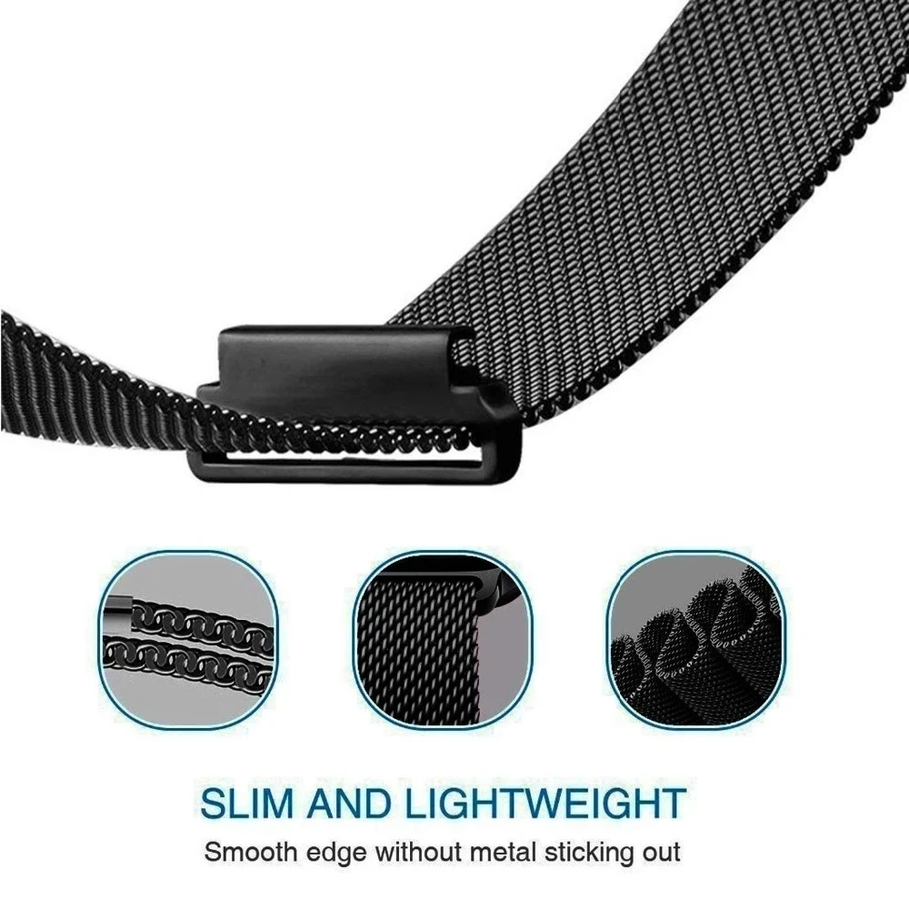 Metal Strap For Garmin Vivoactive 3 4 4s Band Watch Venu 2 Plus 2s SQ Forerunner 245 55 158 Bracelet Milanese Loop